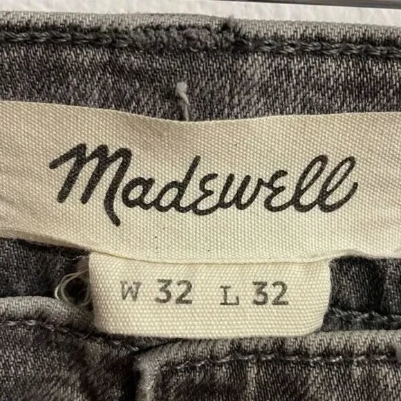 NEW MADEWELL Jeans Men Slim Authentic Flex Denim Gray Stretch Comfort 32 X 32 - Picture 4 of 9